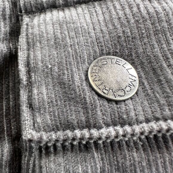 Stella McCartney Kids Puffer Coat Boys Size 14 Stone Gray Corduroy Zip Up New - Picture 8 of 11